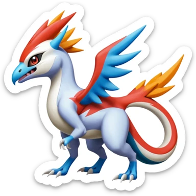 Meloetta-Latias-Nargacuga-Latios-Wargreymon-Protogen-Pokémon-Digimon-Fakémon-fusion-hybrid-creature sticker