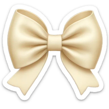 cream bow sticker
