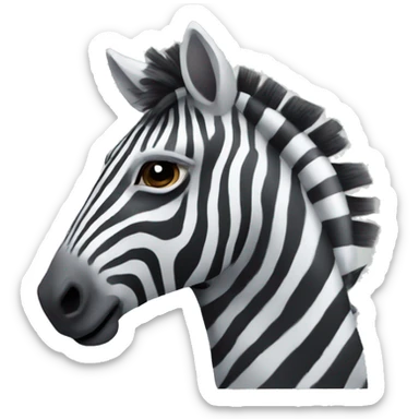 Zebra horse sticker