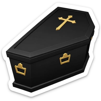 goth black coffin sticker
