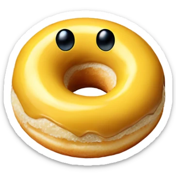 Donut in banana on peanut butter  sticker
