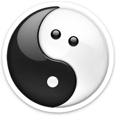 Yin yang emoji sticker