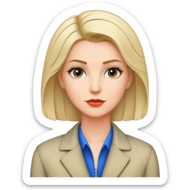 white conservative woman in jacket sticker