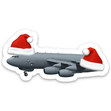 A kc-135 from Selfridge air national guard base wearing a Santa hat sticker