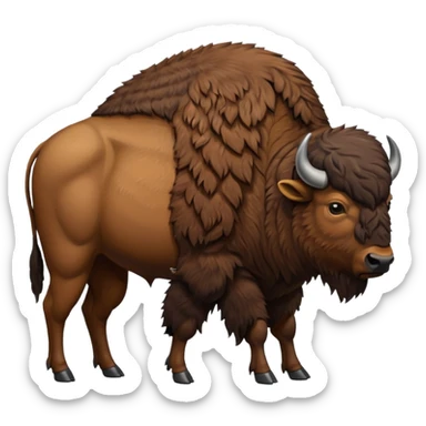 Bison back structure sticker