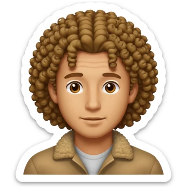 curly hair mens image sticker