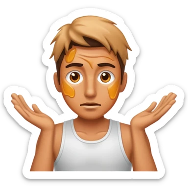 sweating straining tense artist  sticker