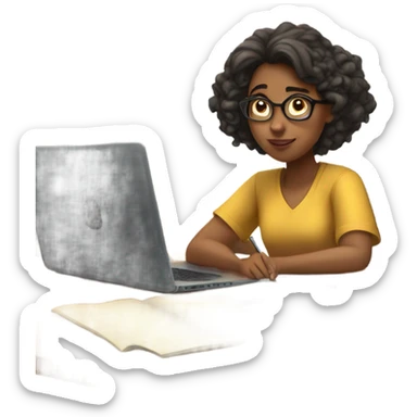 girl law student cramming studying sticker