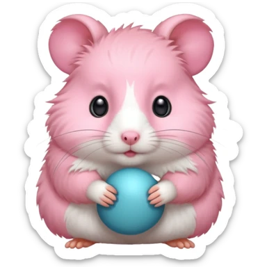 Pink colored hamster 🐹  sticker