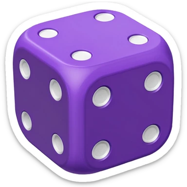 purple dice sticker
