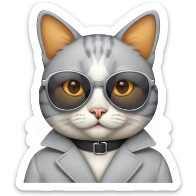 Cat with sunglasses sticker