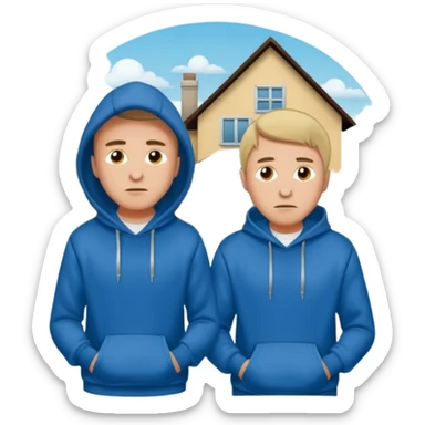 two guys trespassing their house sticker