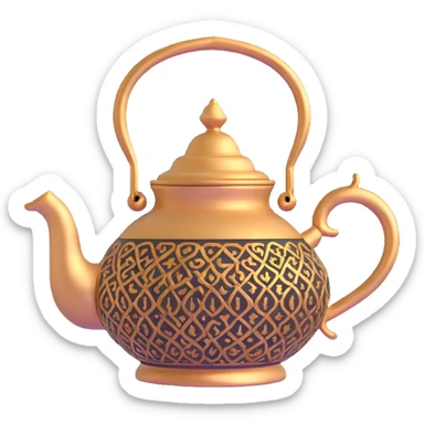 Moroccan metal teapot sticker
