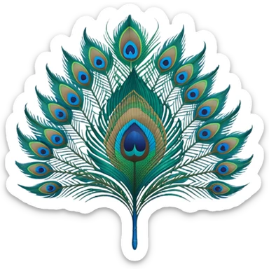 I want the emoji of a Single Peacock Feather sticker