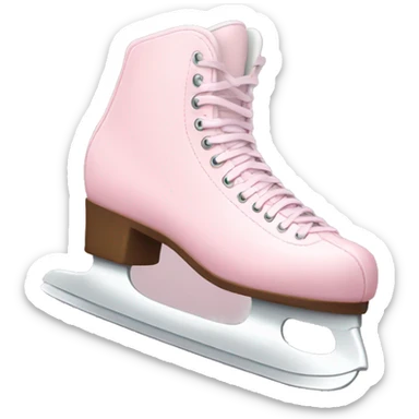 pastel pink ice skates sticker