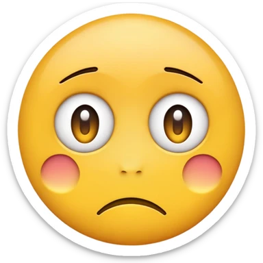 Sad emoji with eyes pleading emoji sticker
