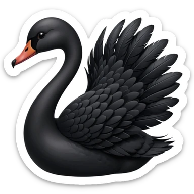 Black swan emoji sticker