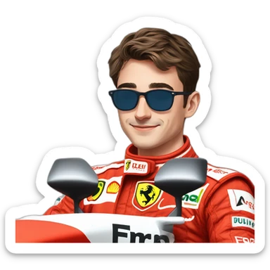 F1 Ferrari avec Charles Leclerc  sticker