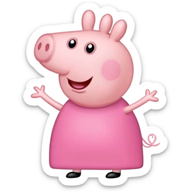 Peppa Pig cartoon character sticker