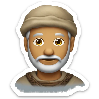 Inhabitant of an old medieval village sticker