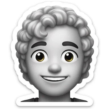 smiling boy in greyscale charli xcx  sticker