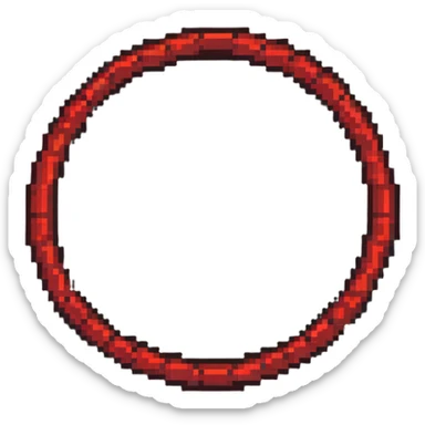 pixel art no symbol with red circle slash sticker