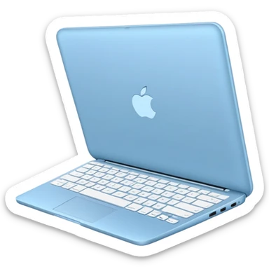 pastel blue laptop sticker