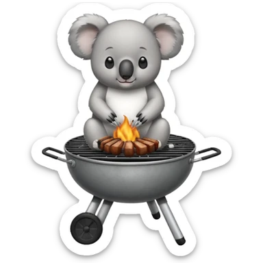 koala siting on a barbecue sticker