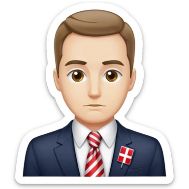 Man polish patriot poland tie
 sticker