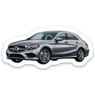 Gray Mercedes class a sticker