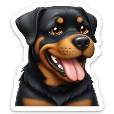 rottweiler sitting funny sticker
