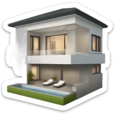 Modern villa sticker