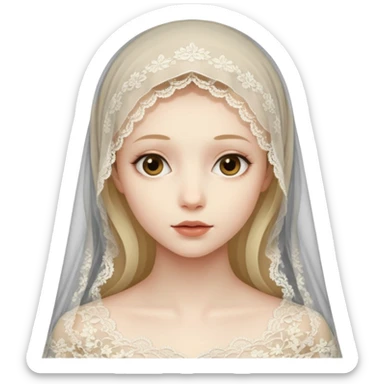veiled girl sticker