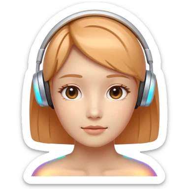 AI Ptch Agent holo-human-like Cyber AI face, warm, calm and friendly. Holographic look.Soft AI face with a listening, welcoming expression, minimal facial lines, calm eyes. Minimalistic presentation. sticker