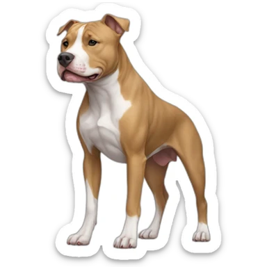 Dog-american-pit-bull-terrier-full-height sticker