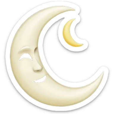 Genarate me a emoji of Dark mode moon in  sticker
