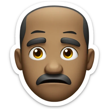 Annoyed disgusted expression  sticker