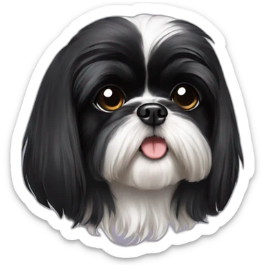 black shih tzu sticker