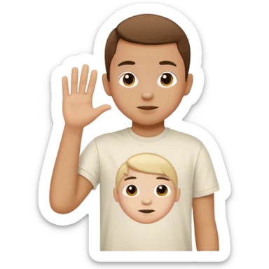 The 6 7 kid doing the 6 7 trend. sticker