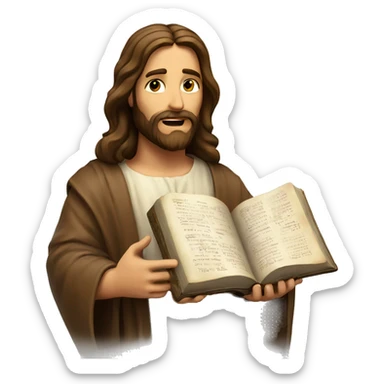 jesus christ with bible sticker