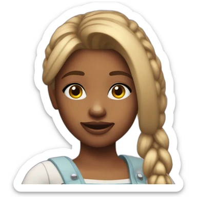 a girl playing sims 4 sticker