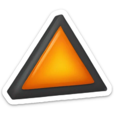 orange triangle down sticker