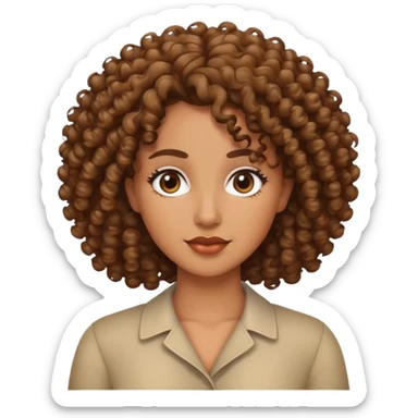 Moça de cabeça cacheadas  sticker