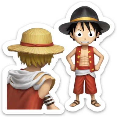 Luffy Vs Ussop sticker