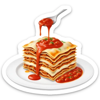 Lasagna eating their  human  sticker