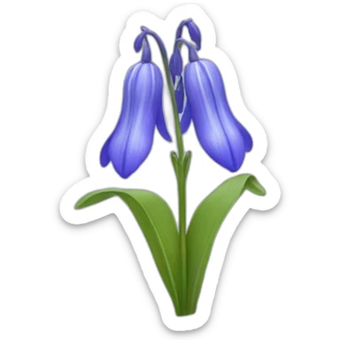 Bluebell flower sticker