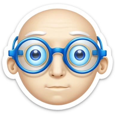 only blue glasses with transparent lenses behind the lenses, two eye sockets, only eyes, without the rest of the face! sticker