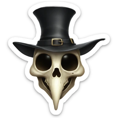 plague doctor bunny skull sticker