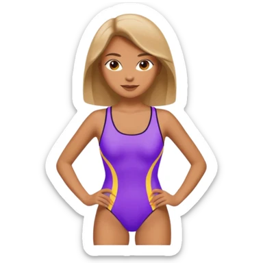 Super model in bathing suit  sticker