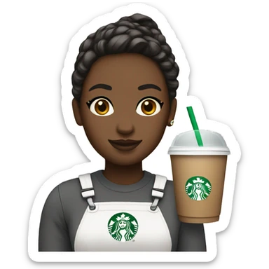White Starbucks girly sticker